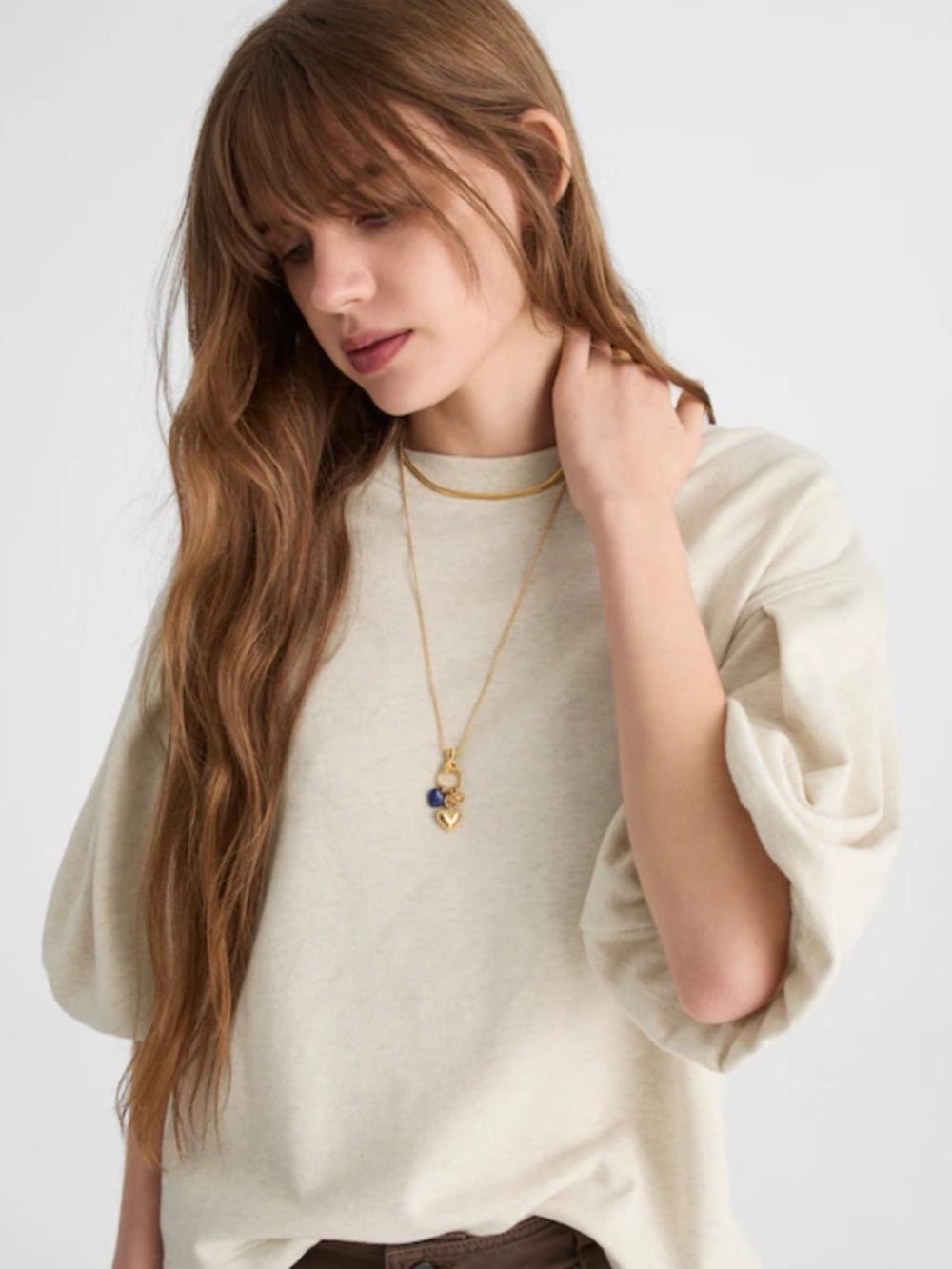 Madewell Puff Sleeve Sweatshirt T-Shirt Size Medium